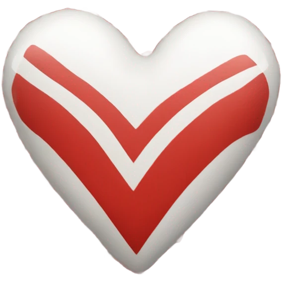 chevron red and white heart emoji
