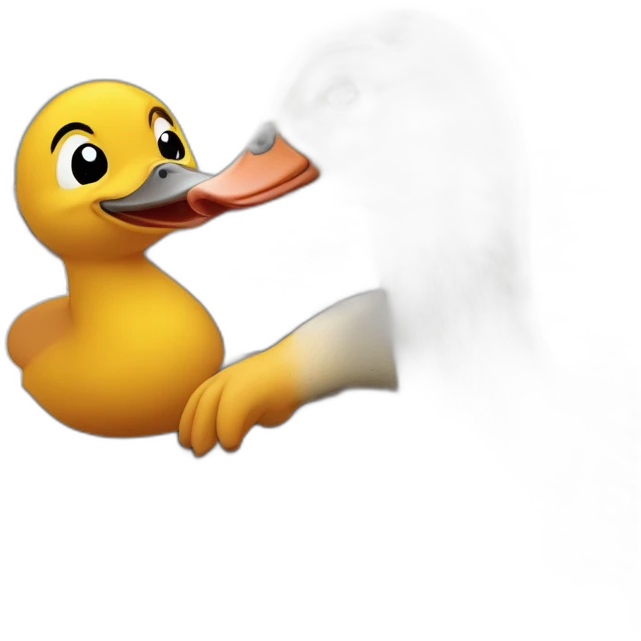 CANARD SUR UNE LOUTRE emoji