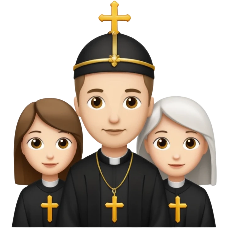 priest marrying a couple emoji