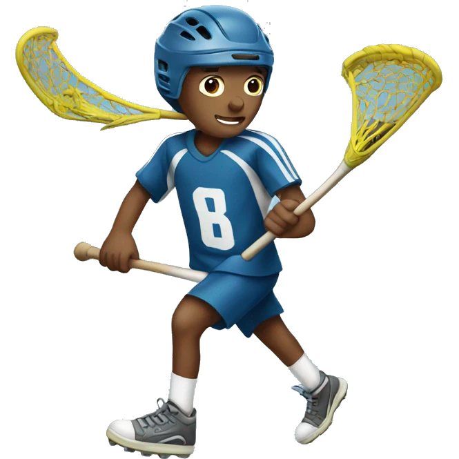 Boy playing lacrosse emoji