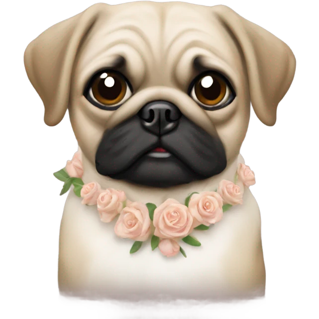 Pug and cavapoo wedding emoji