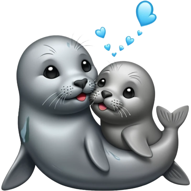 Seal giving a kiss emoji