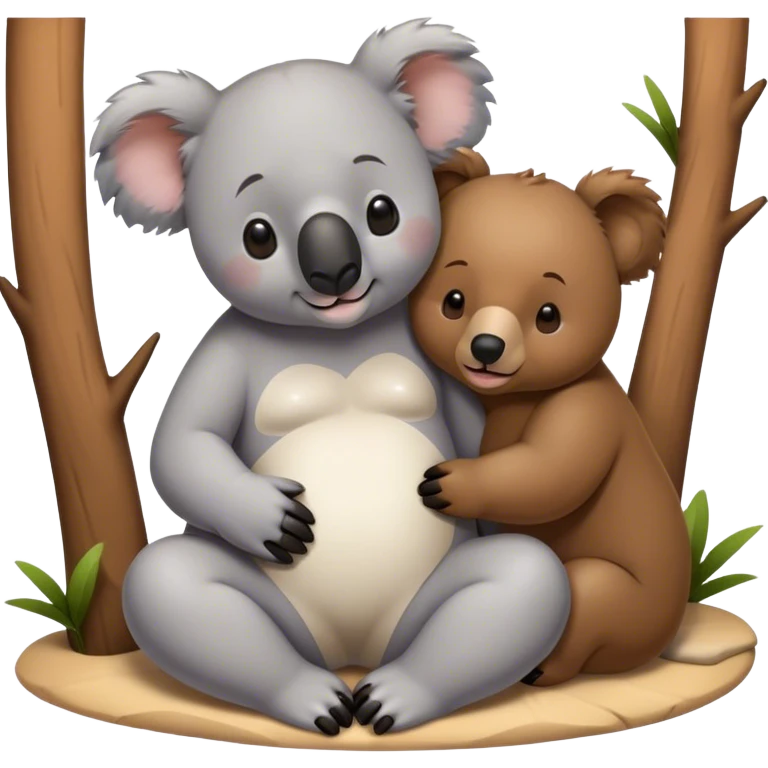 Koala massages bear emoji