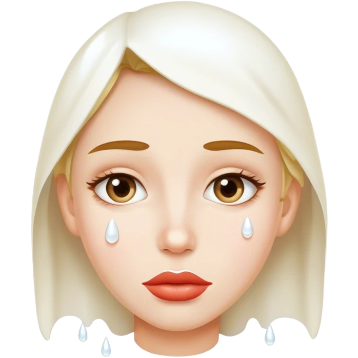  White drops on lips emoji