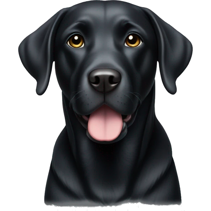 black labrador with white chest emoji