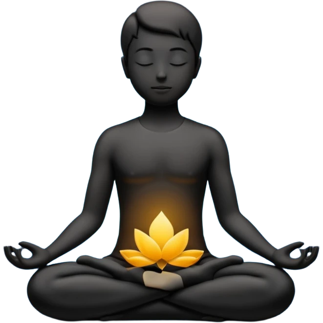 silhouette sitting in meditation pose emoji