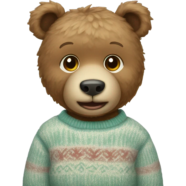 Teddy bear wearing sweater emoji