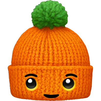 Orange beanie  emoji