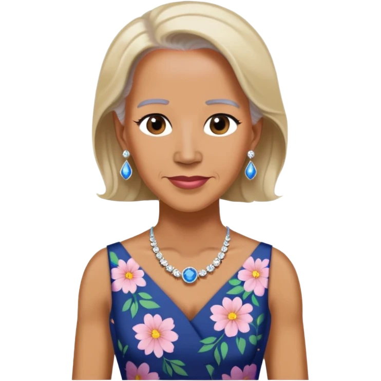 Joe Biden wearing a dress and earrings emoji
