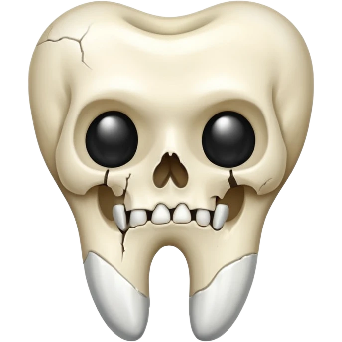 tooth with skull emoji