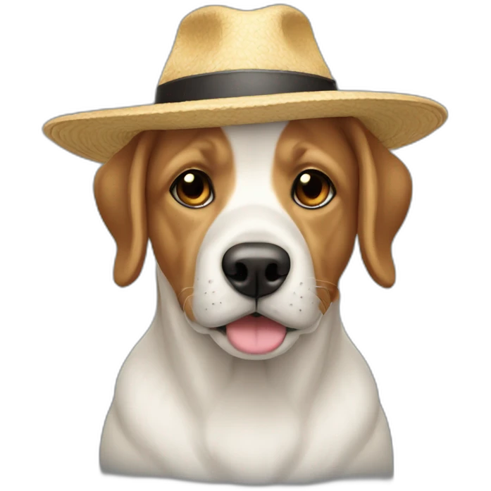 Chien et hat emoji