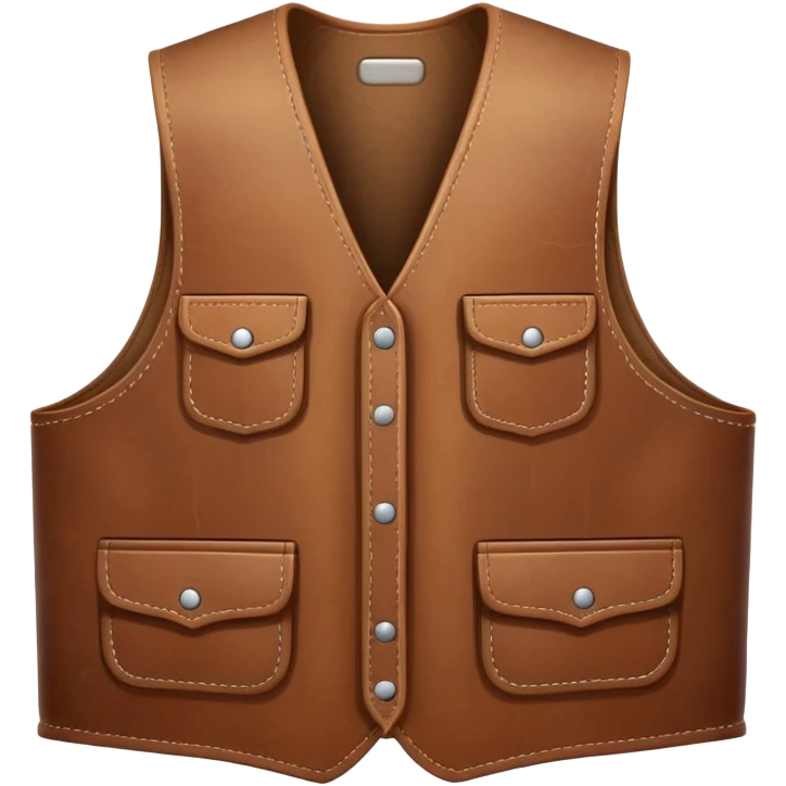 Brown leather vest emoji