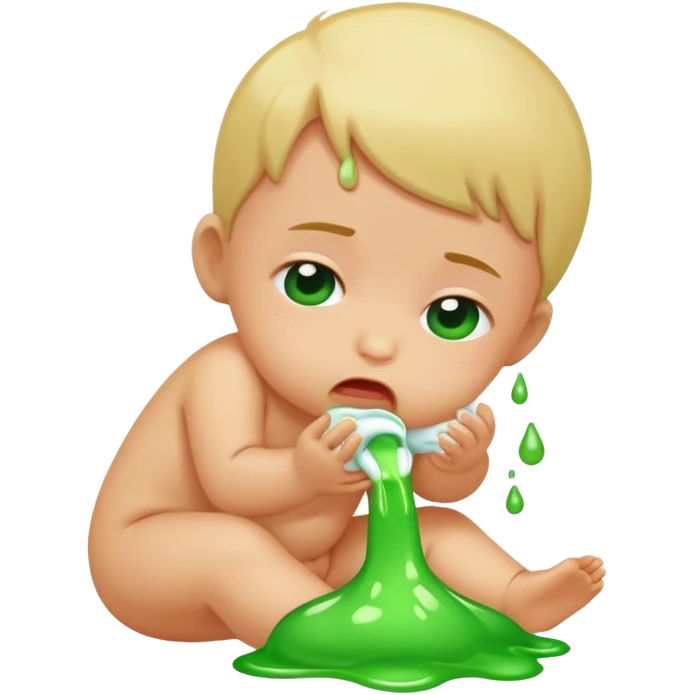 bebe vomitando verde emoji