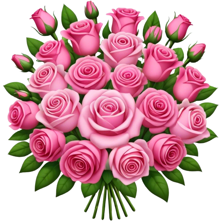 Huge pink flower bouquet with different flowers and pink tones and roses emoji