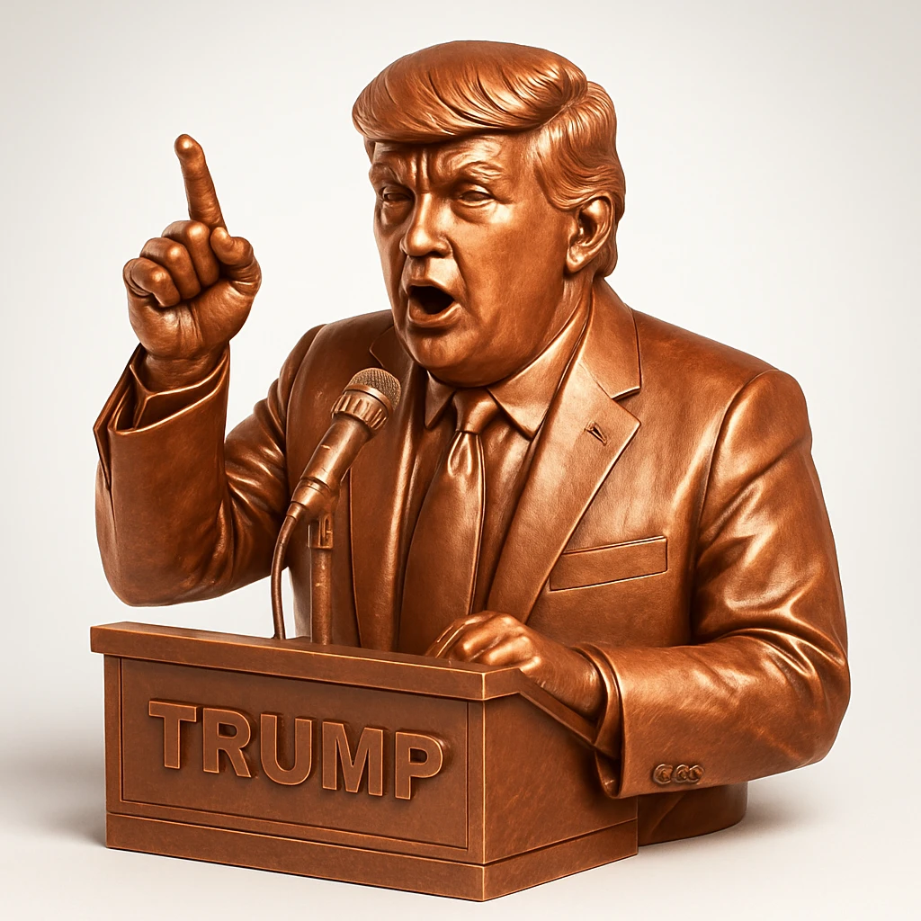 Donald Trump speaking at a rally emoji