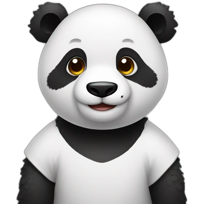 A panda bear mixed with a dino emoji