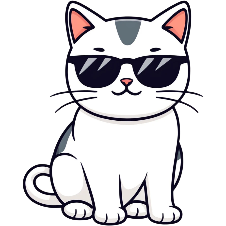 Cat with sunglasses emoji