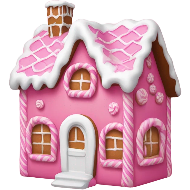 Pink Gingerbread house emoji
