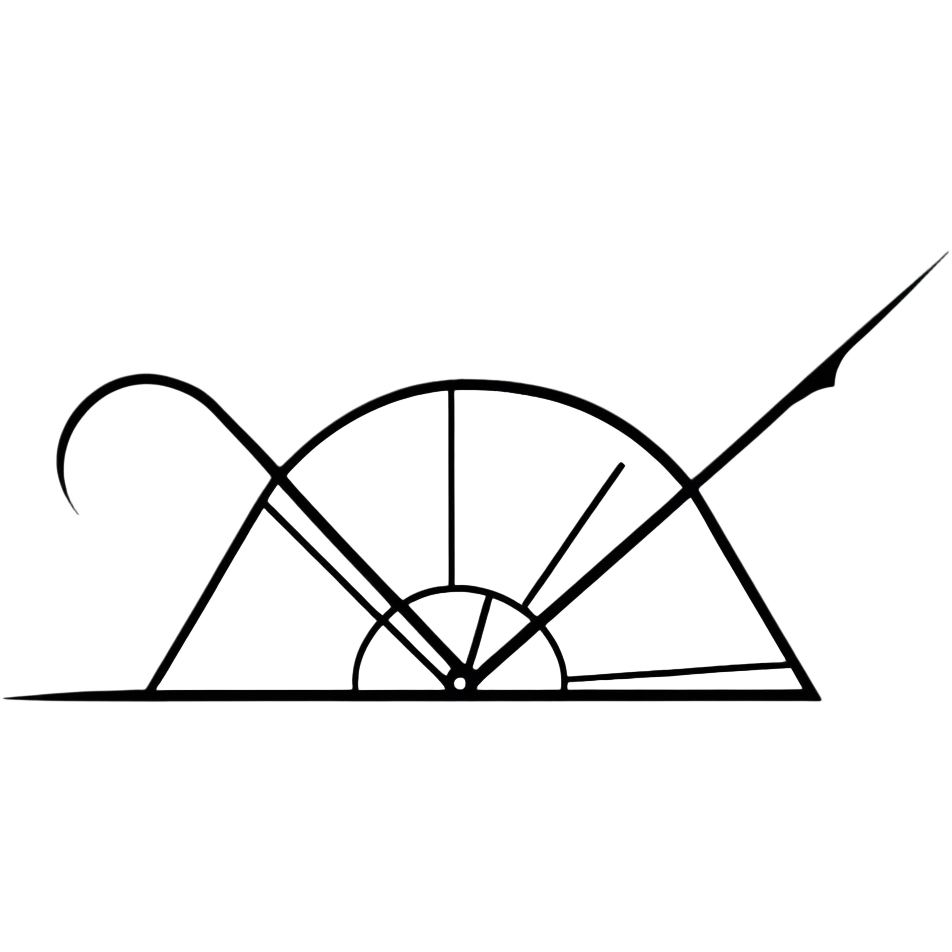A protractor with wings emoji