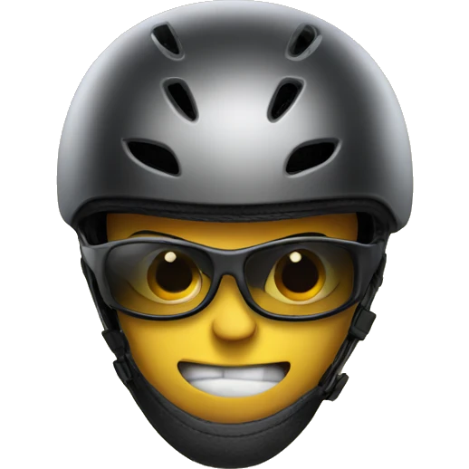 angry emoji with bike helmet emoji