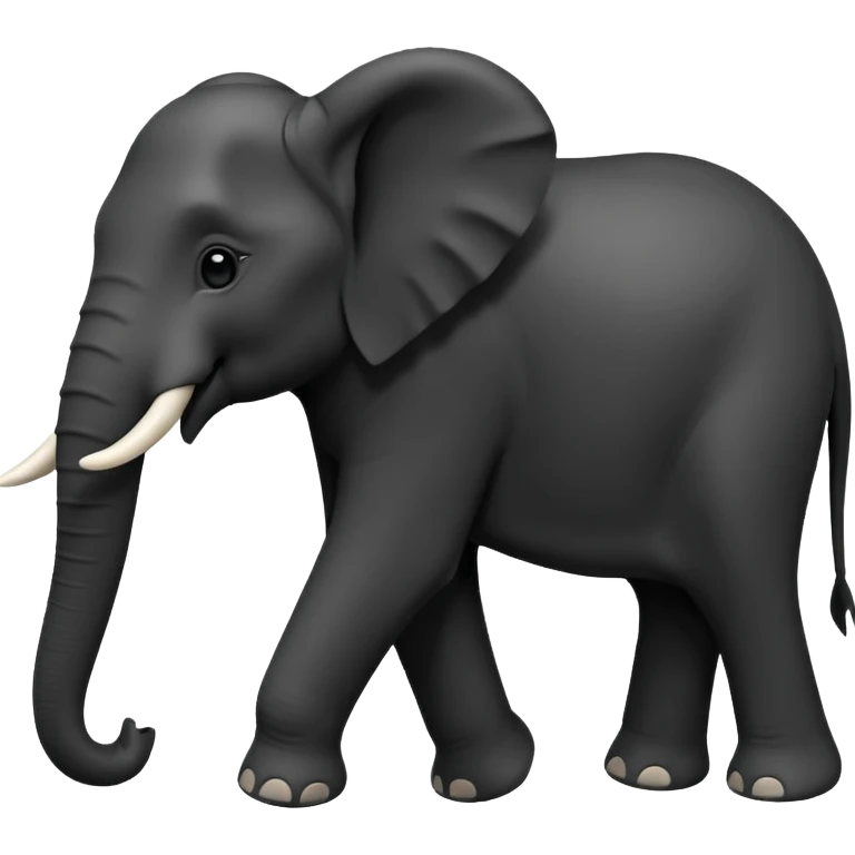 Elephant black silhouette emoji