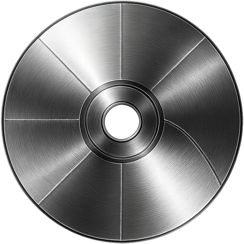 A minimalist CD disc with geometric pattern, glowing effect, pink color emoji