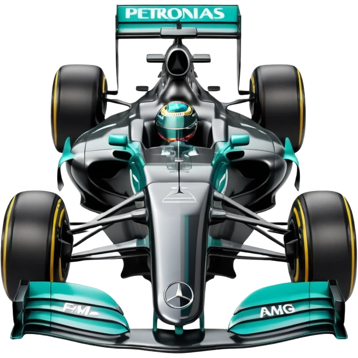 black formula 1 Mercedes AMG petronas emoji