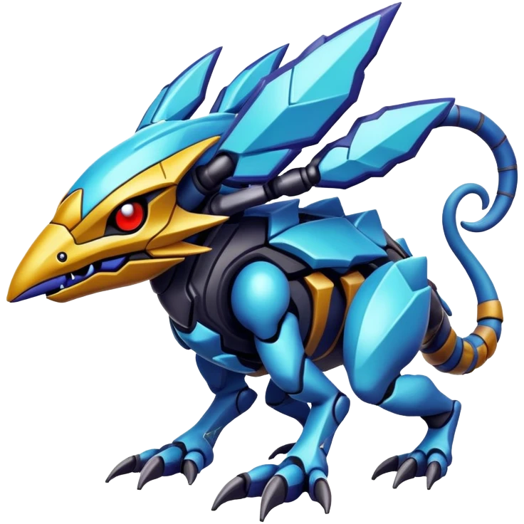  exotic cyber-Protogen-Fakémon-Pokémon-Vernid-creature emoji