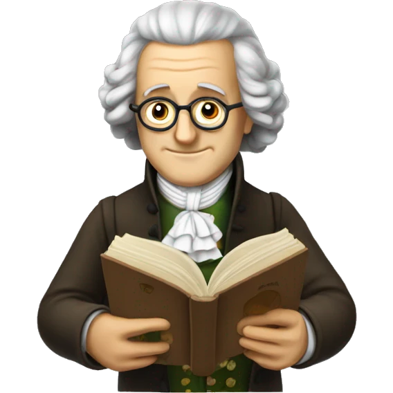 Goethe reading book emoji