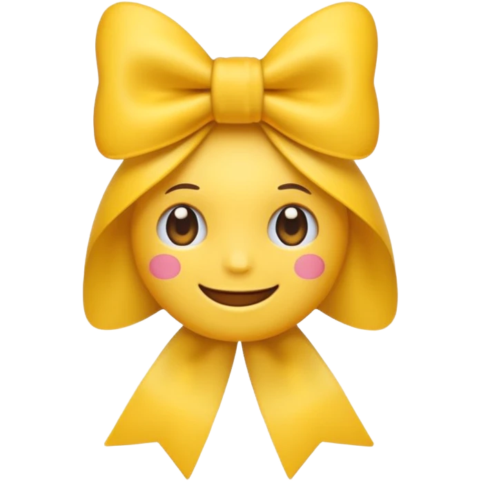A emoji wearing a bow  emoji