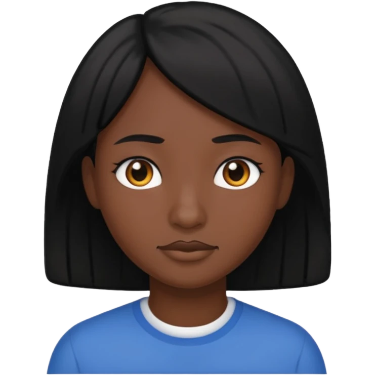 Change hair to this image to black emoji