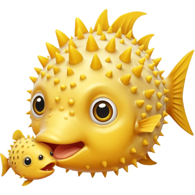 baby eating a pufferfish emoji