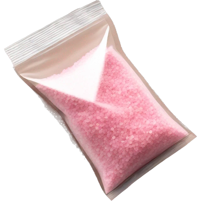 pink salt in a ziploc bag emoji