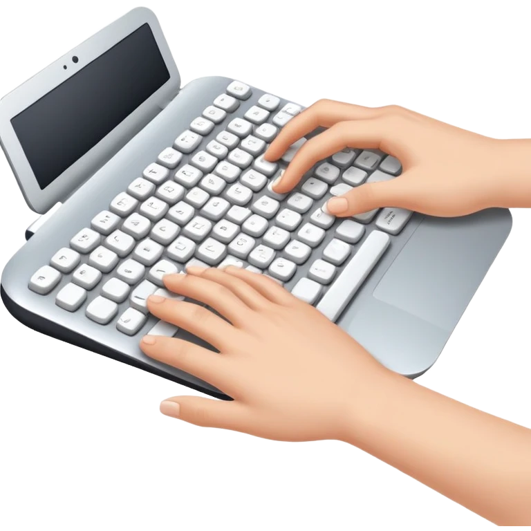 hands typing on keyboard emoji