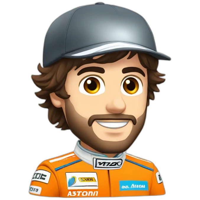 Fernando Alonso, número 33, aston martin formula 1 emoji