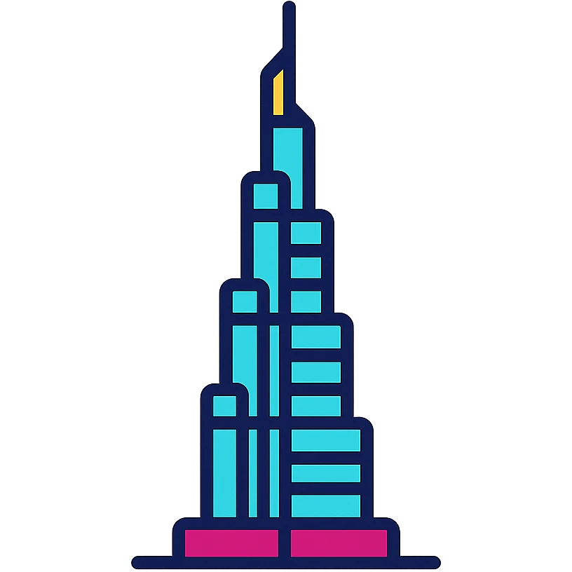 Burj Khalifa, modern skyscraper emoji