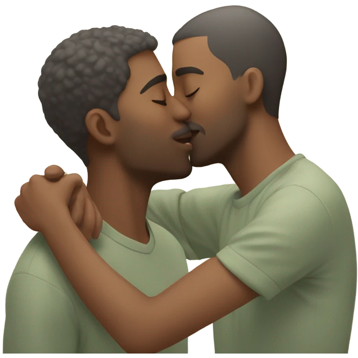 Gay kissing emoji
