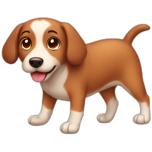 Brown dog cute emoji