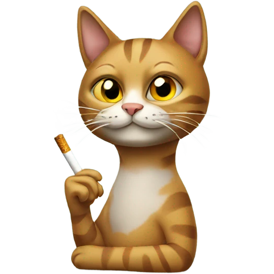 A cat smoking a cigarette  emoji