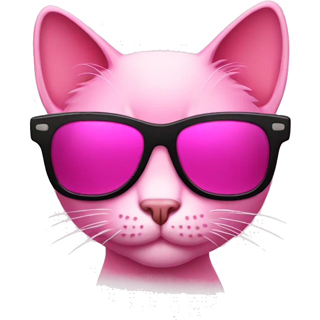 Pink Cat with sunglasses emoji