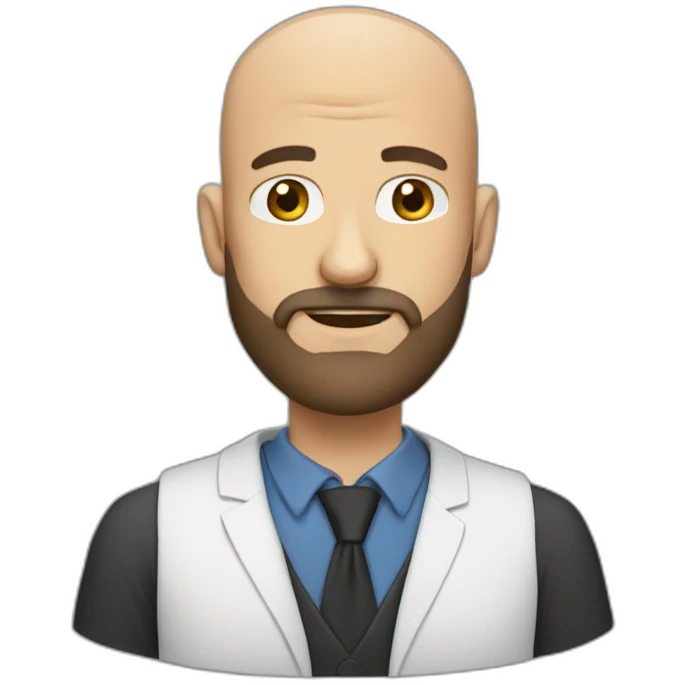 bearded bald teacher emoji