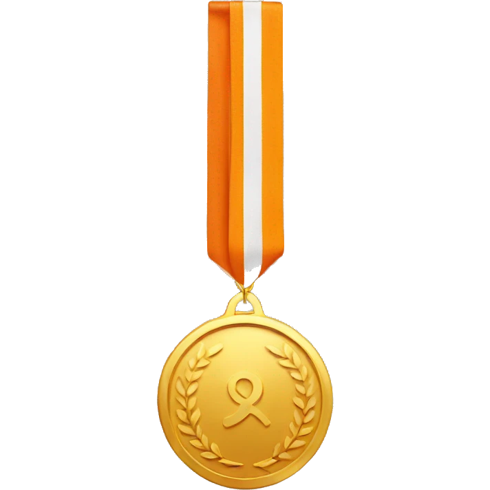 GOLD AND ORANGE MEDAL  emoji