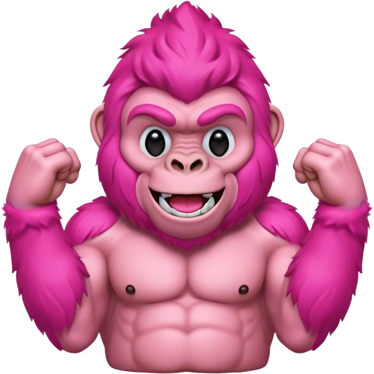 Pink gorilla  emoji