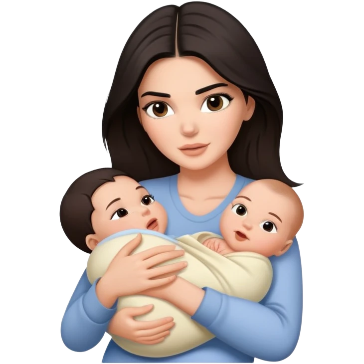 Kendall jenner holding a newborn baby emoji