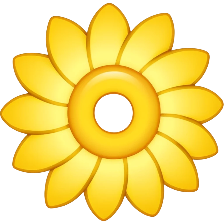 Yellow Twirl Circle Ray shape emoji