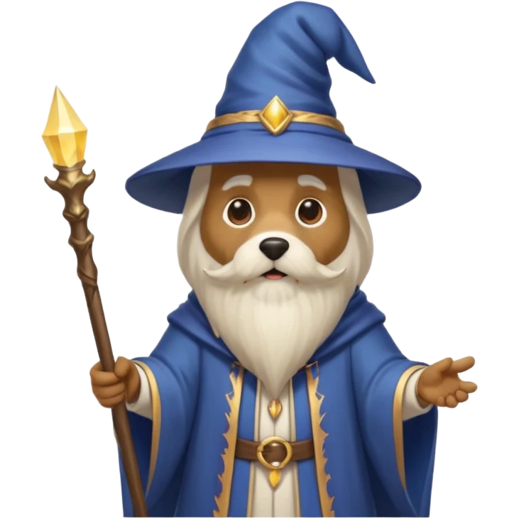 Dog wizard emoji