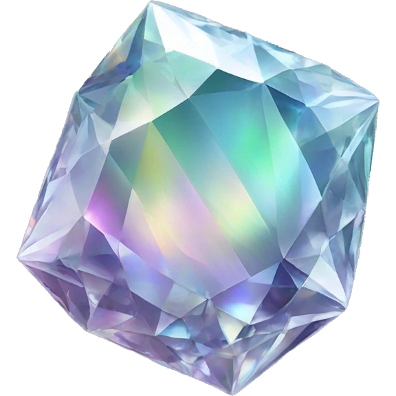 56-carat iridescent diamond crystal cluster emoji