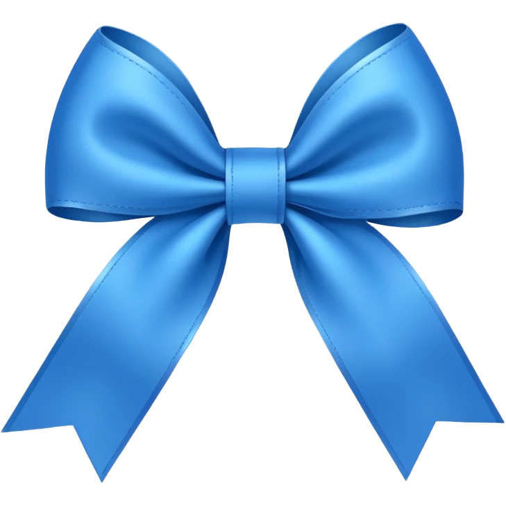 blue ribbon bow emoji