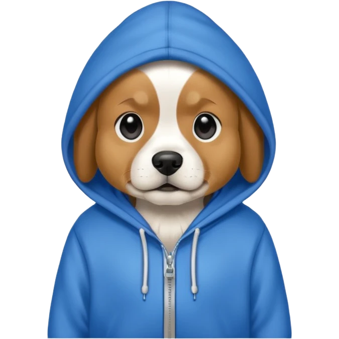 Dog wearing a hoodie  emoji