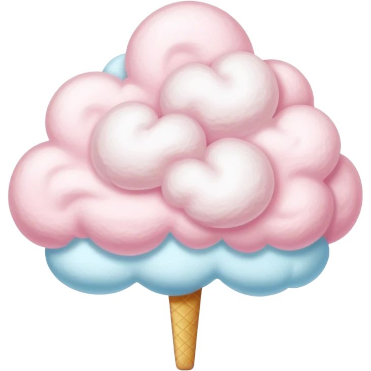 all white cotton candy emoji